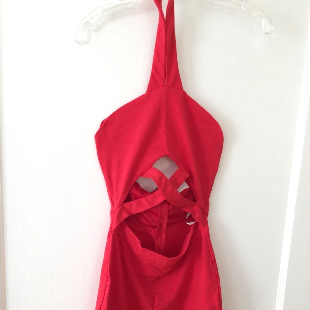 Backless Red Dress